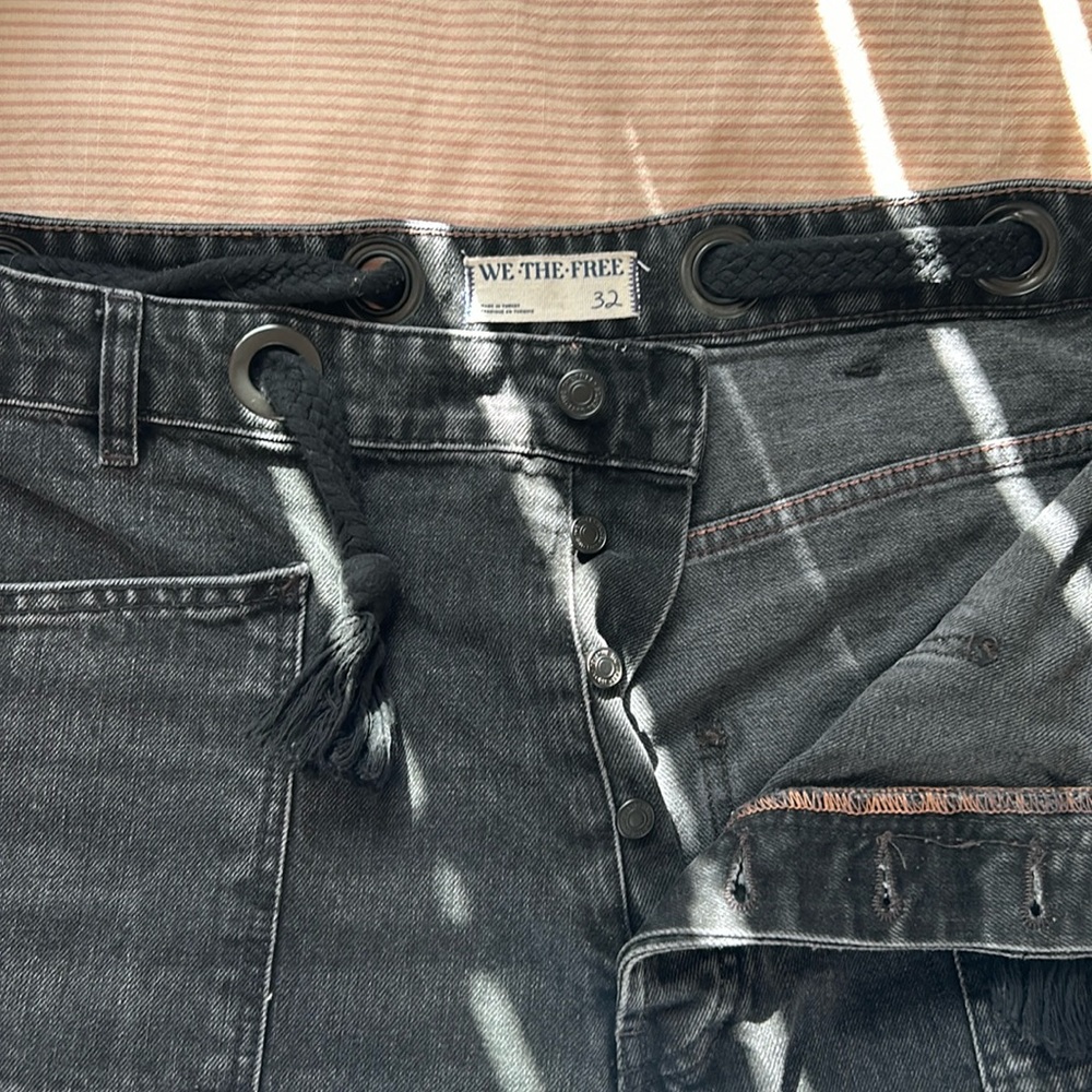 We The Free Moxie Pull-On Barrel Jeans Size 32